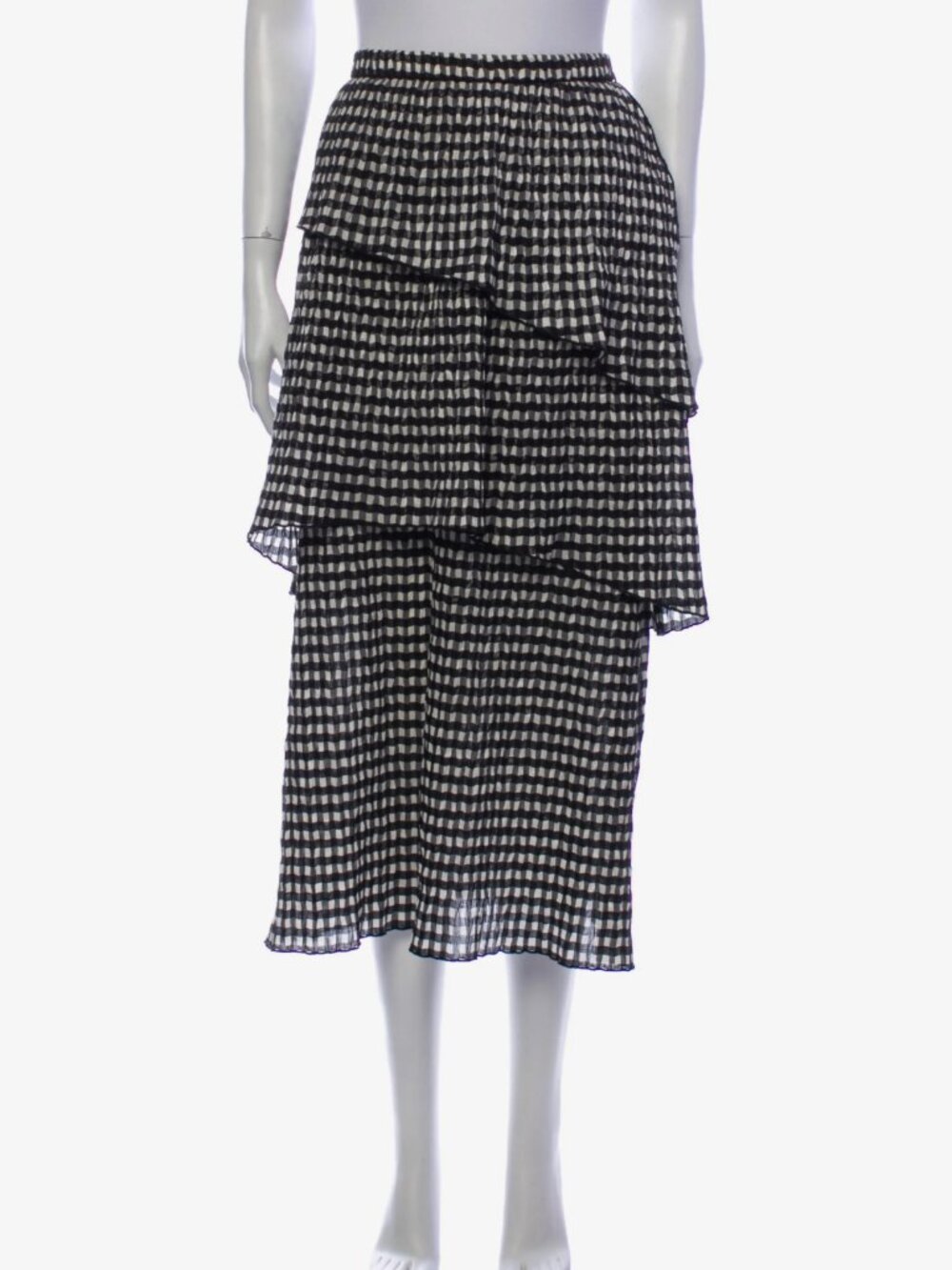 Rosie Assoulin Plaid Print Midi Length Skirt (size 6)